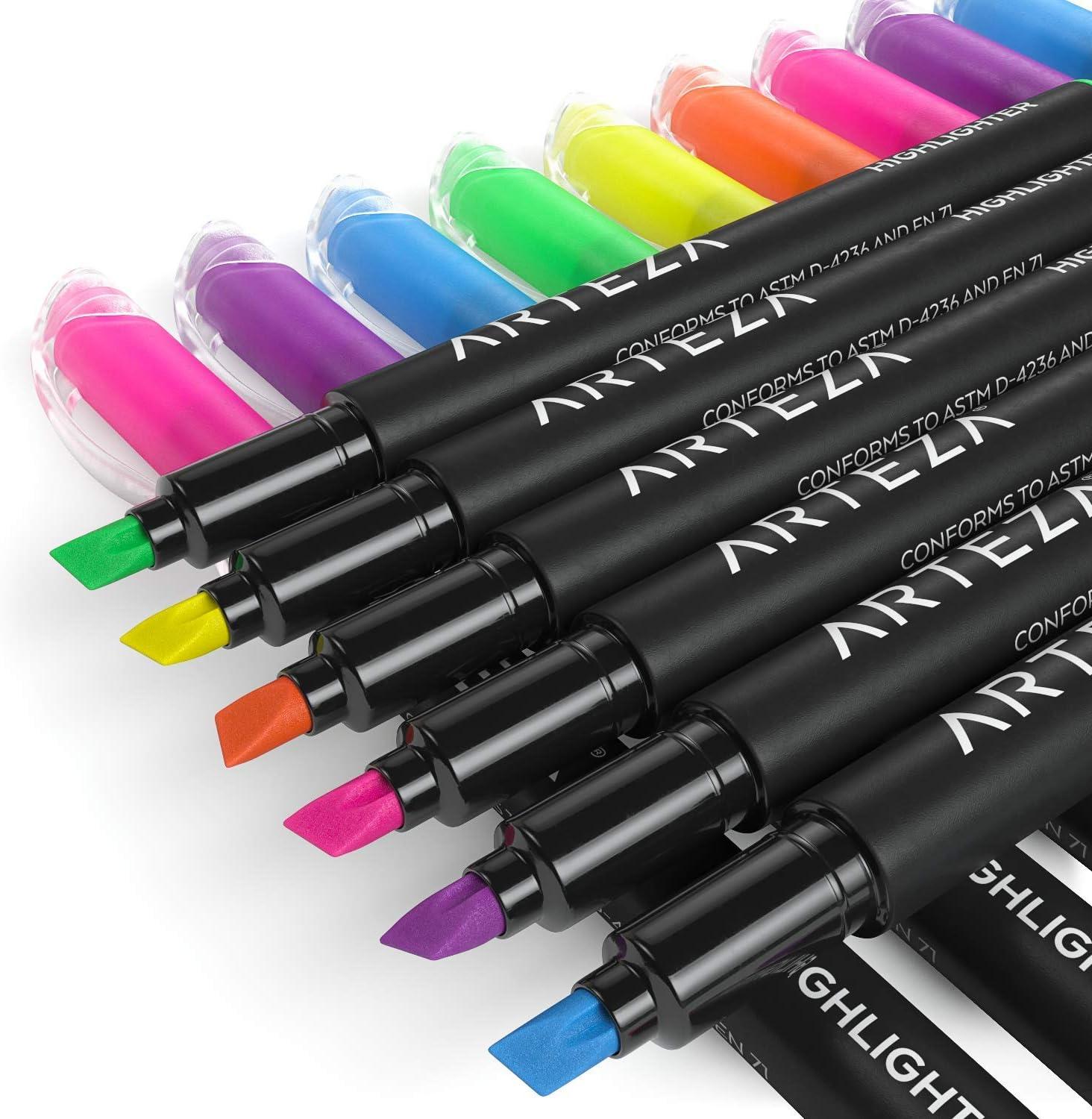 imageARTEZA Highlighters Assorted Colors Set of 60 Narrow Chisel TipAssorted Colors