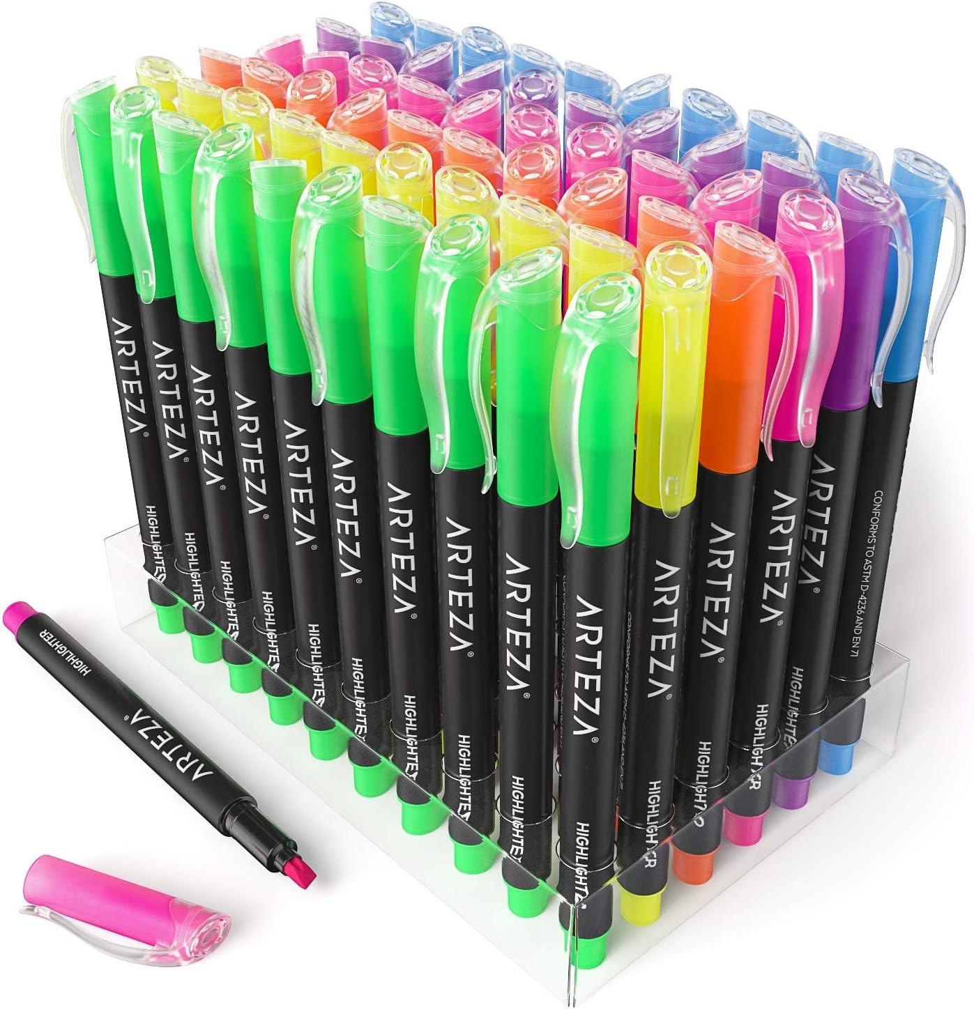 imageARTEZA Highlighters Assorted Colors Set of 60 Narrow Chisel TipAssorted Colors