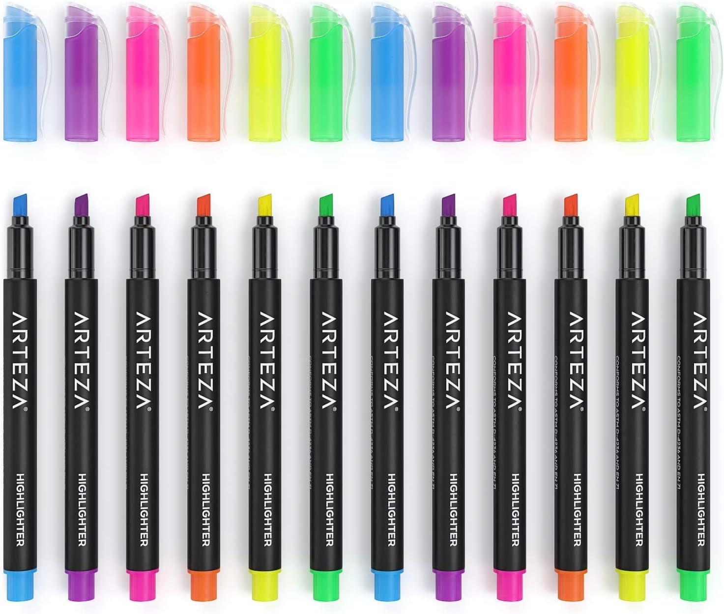 imageARTEZA Highlighters Assorted Colors Set of 60 Narrow Chisel TipAssorted Colors