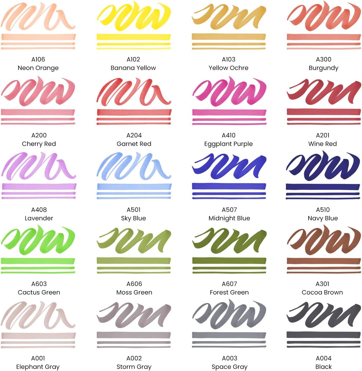 imageARTEZA Permanent Markers  Set of 80 with 61 Assorted Colors LowOdor QuickDry Paint Pens Broad Fine and Brush Tip for Arts Crafts ampamp Labeling40 Brush  Fine Tip