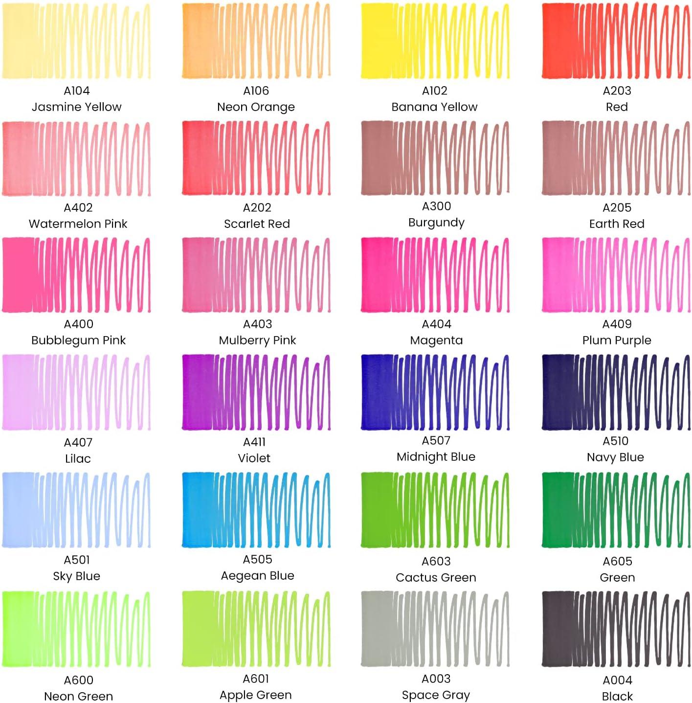 imageARTEZA Permanent Markers Set of 24 Fine Tip Retro Pop Colors24 Retro Pop Colors