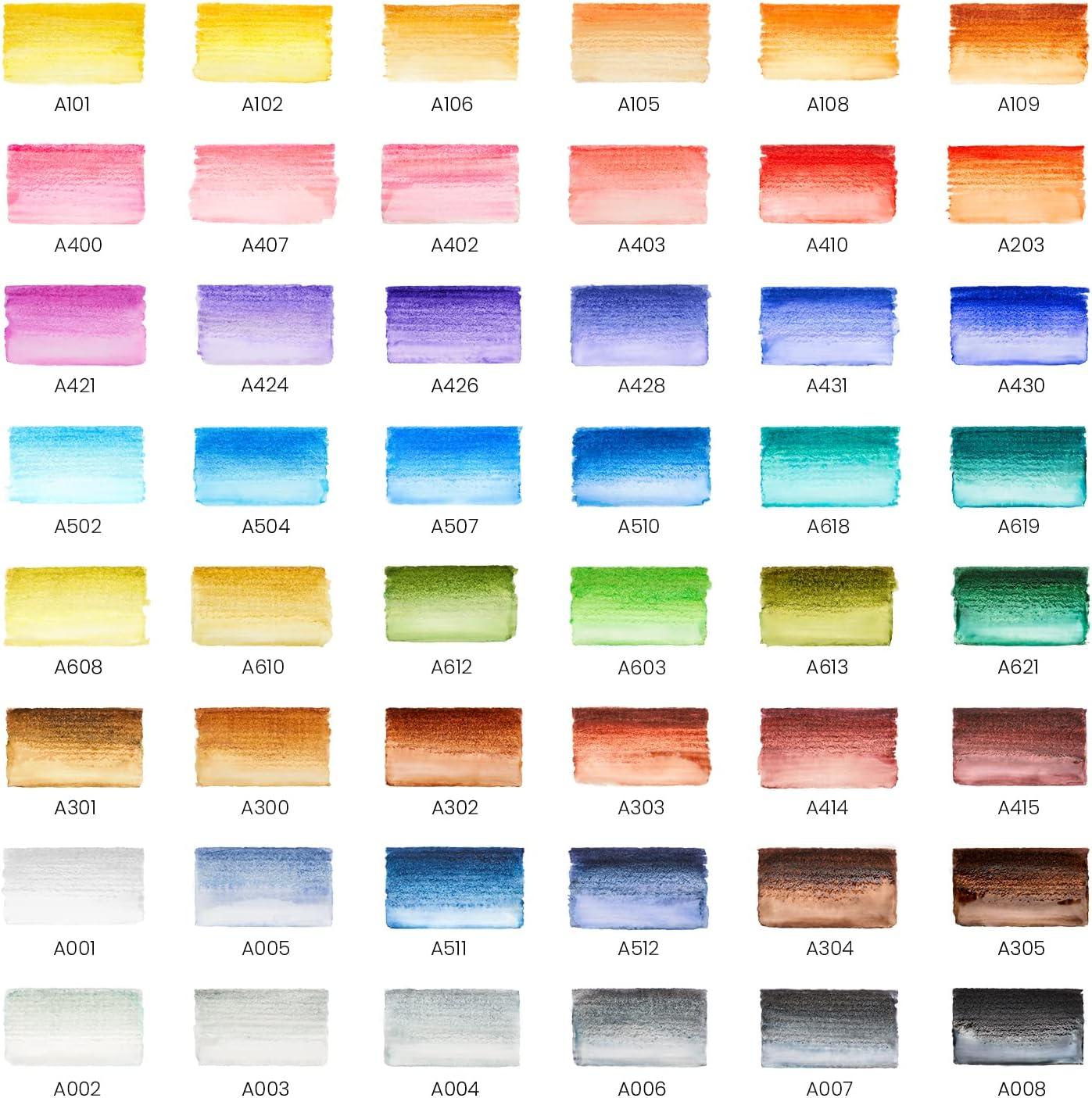 imageARTEZA Watercolor Pens 36 DualTip Markers with Flexible Nylon Brush Tips Classic Tones Double Sided Markers with Water Brush49