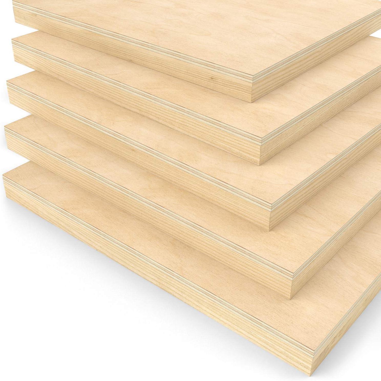 imageARTEZA Wooden Canvas Board 9x12 Inch Pack of 5 Cradled Birch Wood Panels for Painting Acrylic Pouring Encaustic Art ampamp Wood Burning8x10 Inch