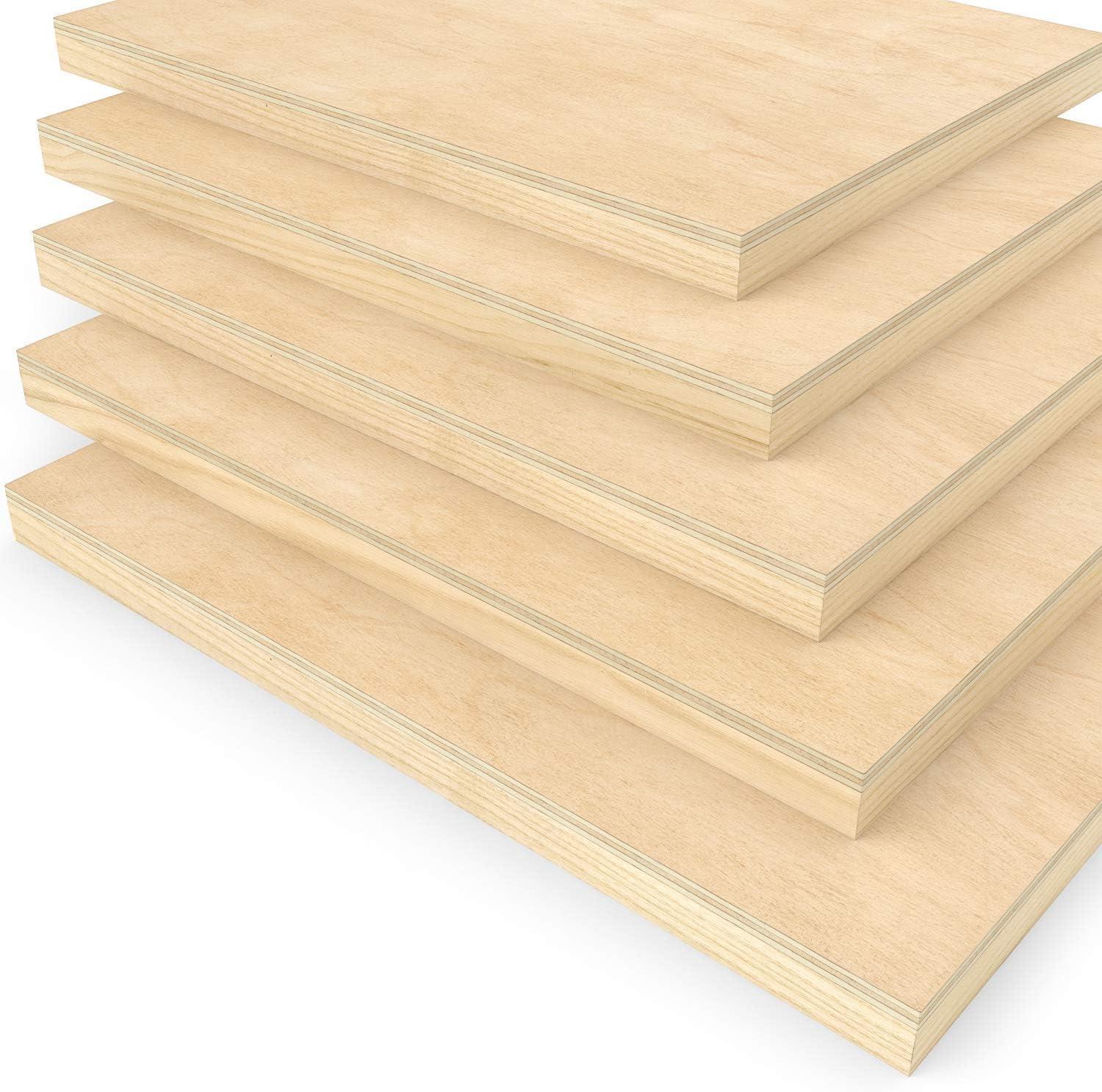 imageARTEZA Wooden Canvas Board 9x12 Inch Pack of 5 Cradled Birch Wood Panels for Painting Acrylic Pouring Encaustic Art ampamp Wood Burning9x12 Inch
