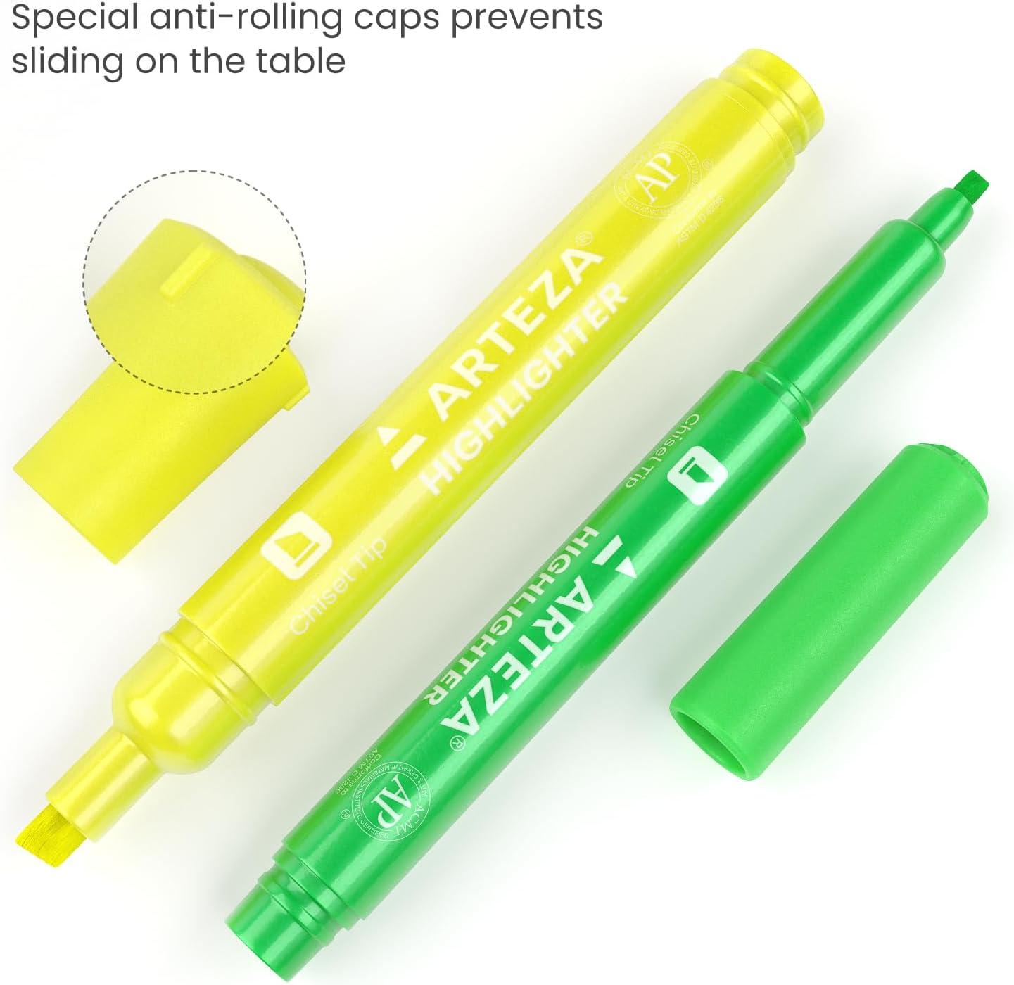 imageARTEZA Yellow Highlighters in Bulk Pack of 64 Chisel Tip MarkersMulticolor