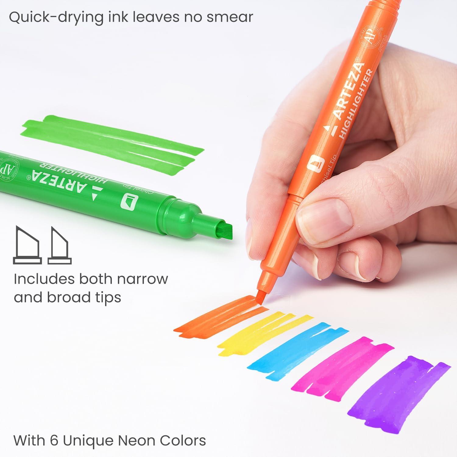 imageARTEZA Yellow Highlighters in Bulk Pack of 64 Chisel Tip MarkersMulticolor