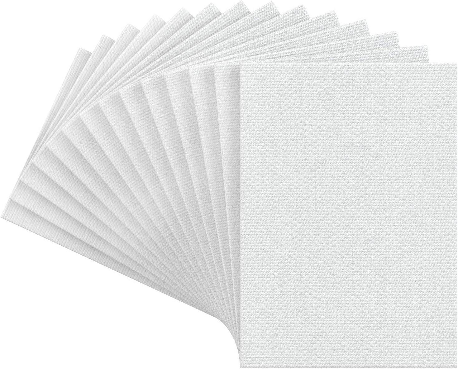 imageArteza Canvas Boards for Painting Pack of 14 5 x 7 Inches Blank White Canvas Panels 100 Cotton 123 oz GessoPrimed Art Supplies for Acrylic Pouring and Oil Painting