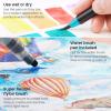 ARTEZA 12 Watercolor Pens for Artists, Landscape Tones Real Brush Pens, Blendable Watercolor Markers for Adults(Bright Colors)