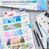 ARTEZA 12 Watercolor Pens for Artists, Landscape Tones Real Brush Pens, Blendable Watercolor Markers for Adults(Magic Colors)