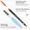 ARTEZA 12 Watercolor Pens for Artists, Landscape Tones Real Brush Pens, Blendable Watercolor Markers for Adults(Multicolor)