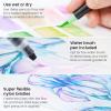ARTEZA 12 Watercolor Pens for Artists, Landscape Tones Real Brush Pens, Blendable Watercolor Markers for Adults(Pastel Colors)
