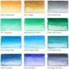 ARTEZA 12 Watercolor Pens for Artists, Landscape Tones Real Brush Pens, Blendable Watercolor Markers for Adults(Sea Colors)