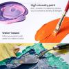 ARTEZA Acrylic Paint, A104 Yellow Ochre, 16.9 fl oz, 500ml Jar, Opaque, Quick-Drying, Acrylic Paints for Painting on Canvas, Paper, Wood(A405 Violet)