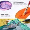 ARTEZA Acrylic Paint, A104 Yellow Ochre, 16.9 fl oz, 500ml Jar, Opaque, Quick-Drying, Acrylic Paints for Painting on Canvas, Paper, Wood(A609 Phthalo Green)