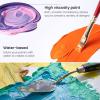 ARTEZA Acrylic Paint, A104 Yellow Ochre, 16.9 fl oz, 500ml Jar, Opaque, Quick-Drying, Acrylic Paints for Painting on Canvas, Paper, Wood(A719 Pearl Electric Blue)