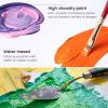 ARTEZA Acrylic Paint, A104 Yellow Ochre, 16.9 fl oz, 500ml Jar, Opaque, Quick-Drying, Acrylic Paints for Painting on Canvas, Paper, Wood(A734 Silver)