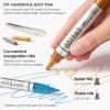 ARTEZA Acrylic Paint Markers, Set of 12 Metallic Marker Pens, 3 Gold, 3 Silver, 3 Black, 3 White, Extra-Fine Nibs, 15mm, for Stone, Glass, and Wood(Metallic)