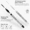 ARTEZA Acrylic Paint Markers, Set of 20 Black & White Acrylic Paint Pens, Art Markers for Glass, Pottery, Ceramic, Plastic, Rocks, and Canvas(White/Black)