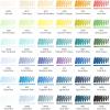 ARTEZA Art Alcohol Markers Set of 72 Colors, EverBlend Dual Tip Markers with Organizer Box, Fine and Broad Chisel Nib(Ocean Tones)