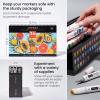 ARTEZA Art Alcohol Markers Set of 72 Colors, EverBlend Dual Tip Markers with Organizer Box, Fine and Broad Chisel Nib(Tropical Tones)