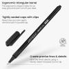 ARTEZA Black Inkonic Fineliners Pens, Set of 12, 0.4 mm Fine Tip Markers, Water-Based Art Pens for Drawing, Sketching, Journaling, Calligraphy(1 Count (Pack of 12))