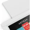 ARTEZA Canvas Boards for Painting, 5 x 7 Inches, Pack of 14, Blank White Small Canvas Panels for Acrylic, Oil and Gouache Painting(10 x 10 (Pack of 14))
