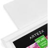 ARTEZA Canvas Boards for Painting, 5 x 7 Inches, Pack of 14, Blank White Small Canvas Panels for Acrylic, Oil and Gouache Painting(10″x10″)
