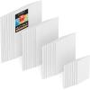 ARTEZA Canvas Boards for Painting, 5 x 7 Inches, Pack of 14, Blank White Small Canvas Panels for Acrylic, Oil and Gouache Painting(5 x 7  8 x 10  9 x 12  11 x 14 Inches)