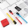 ARTEZA Dry Erase Magnetic Weekly Calendar Set (17×12 Inch), with 12 Whiteboard Markers, 30 Magnets, 2 Erasers, Organizer, Kitchen Planner Chart for Refrigerator, Fridge(17″W x 12″H)