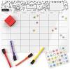 ARTEZA Dry Erase Magnetic Weekly Calendar Set (17×12 Inch), with 12 Whiteboard Markers, 30 Magnets, 2 Erasers, Organizer, Kitchen Planner Chart for Refrigerator, Fridge(13″W x 17″H)