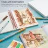 ARTEZA Dual Tip Brush Pens, 12 Earth Tones, Watercolor Calligraphy Markers, Nylon Brush and Fine Tip, Water-Based Ink, for Illustration, Lettering