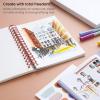ARTEZA Dual Tip Brush Pens, 12 Vintage Tones, Watercolor Calligraphy Markers, Nylon Brush and Fine Tip, Water-Based Ink, for Illustration, Lettering