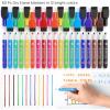 ARTEZA Fine Tip Dry Erase Markers with Erasers – 24-Pack Magnetic Whiteboard Pens, 12 Assorted Colors, Low-Odor Ink for Classroom, Office & Home(1 Count (Pack of 60))