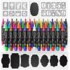 ARTEZA Liquid Chalk Markers, Set of 8, Metallic Colors, Erasable(Multicolor)