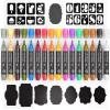 ARTEZA Liquid Chalk Markers, Set of 8, Metallic Colors, Erasable(Pastel)