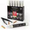 ARTEZA Liquid Chalk Markers, Set of 8, Metallic Colors, Erasable(White)