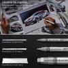 ARTEZA Mirror Chrome Marker Set, 3 Pack, 2.9mm, 5mm & 15mm Nibs, Hi-Gloss Silver Metallic Pens(1 Count (Pack of 3))