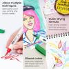 ARTEZA Permanent Markers – Set of 80 with 61 Assorted Colors, Low-Odor Quick-Dry Paint Pens, Broad, Fine, and Brush Tip for Arts, Crafts & Labeling(16 Brush Tip Pens)