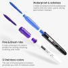 ARTEZA Permanent Markers – Set of 80 with 61 Assorted Colors, Low-Odor Quick-Dry Paint Pens, Broad, Fine, and Brush Tip for Arts, Crafts & Labeling(24 Brush & Fine Tip)