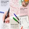 ARTEZA Permanent Markers, 40 Black Pens, Ultra-Fine Tip Paint Pens, Quick-Drying, Water Resistant, for Calligraphy and Note Taking, Office, Classroom(Set 24  4 Classic Colors)