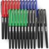 ARTEZA Permanent Markers, 40 Black Pens, Ultra-Fine Tip Paint Pens, Quick-Drying, Water Resistant, for Calligraphy and Note Taking, Office, Classroom(Set 24  4 Classic Colors)