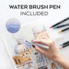 ARTEZA Real Brush Pens, 96 Watercolor Pens with 108-Slot Case, Drawing Markers with Flexible Brush Tips, Watercolor Markers for Artists(Artistic)