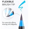 ARTEZA Real Brush Pens, 96 Watercolor Pens with 108-Slot Case, Drawing Markers with Flexible Brush Tips, Watercolor Markers for Artists(Artistic)