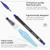 ARTEZA Real Brush Pens, 96 Watercolor Pens with 108-Slot Case, Drawing Markers with Flexible Brush Tips, Watercolor Markers for Artists(Assorted Tones)