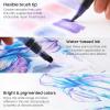 ARTEZA Real Brush Pens, 96 Watercolor Pens with 108-Slot Case, Drawing Markers with Flexible Brush Tips, Watercolor Markers for Artists(Assorted Tones)