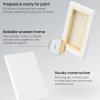 ARTEZA Stretched Canvas, 5 x 7 Inches, Pack of 12, Blank White Canvas for Painting for Acrylic, Oil and Gouache Paints(white)