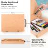 ARTEZA Tabletop Easel 13.4×10.3×2 Inches, Portable Beechwood Easel Box with Drawer & Palette for Artists(13.4 x 10.3 with 3-Compartment Drawer)