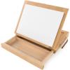 ARTEZA Tabletop Easel 13.4×10.3×2 Inches, Portable Beechwood Easel Box with Drawer & Palette for Artists(Adjustable Leather Painting)