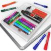 ARTEZA Whiteboard Cleaner Set with 12 Fine Tip Dry Erase Markers, Magnetic Eraser & an 8-ounce Cleaner, Office Supplies for Whiteboards, Glass Boards(27)