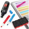 ARTEZA Whiteboard Cleaner Set with 12 Fine Tip Dry Erase Markers, Magnetic Eraser & an 8-ounce Cleaner, Office Supplies for Whiteboards, Glass Boards(15)